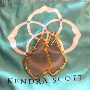 Kendra Scott large bell shape gray translucent earrings